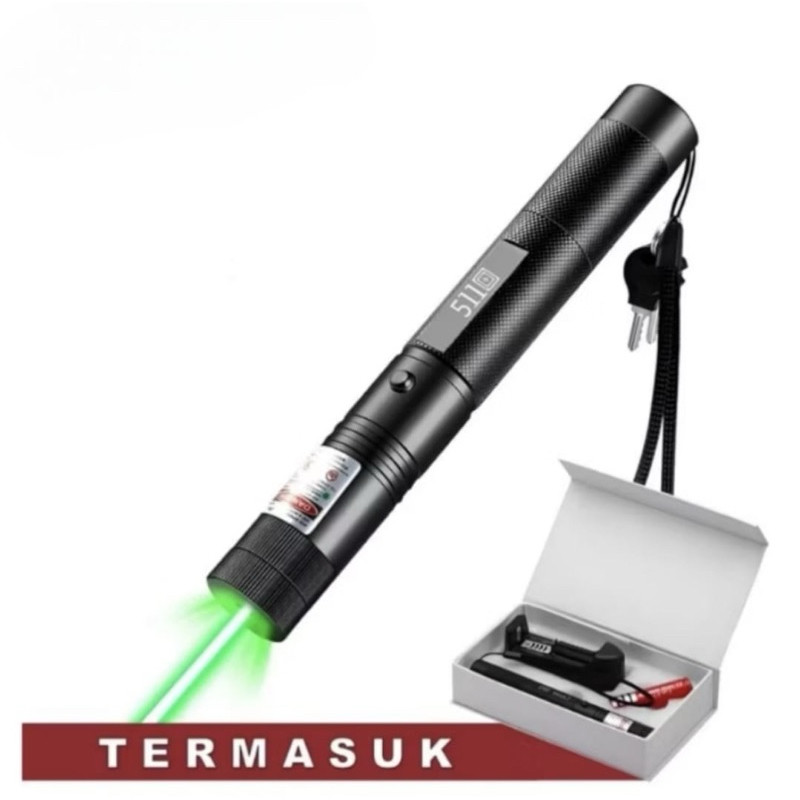 PROMO Green Laser Pointer 511 Jarak Jauh Hijau Hitam original
