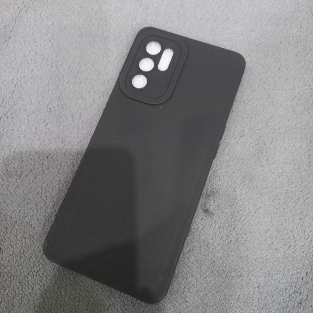 Softcase Slim Black Matte Case Oppo Reno 6 4G , Reno 6 5G Silikon Case Pro Camera Hitam Polos