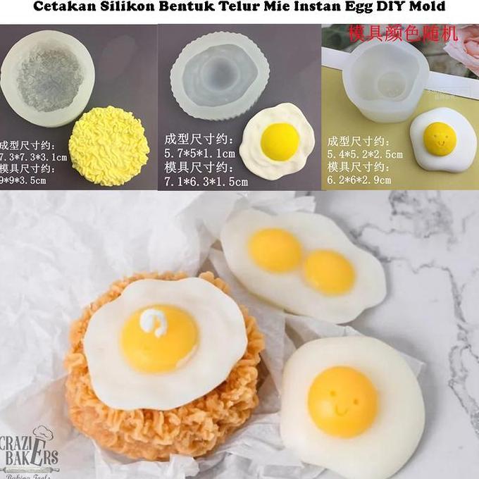 Cetakan Silikon Bentuk Telur Mie Instan Egg DIY Mold