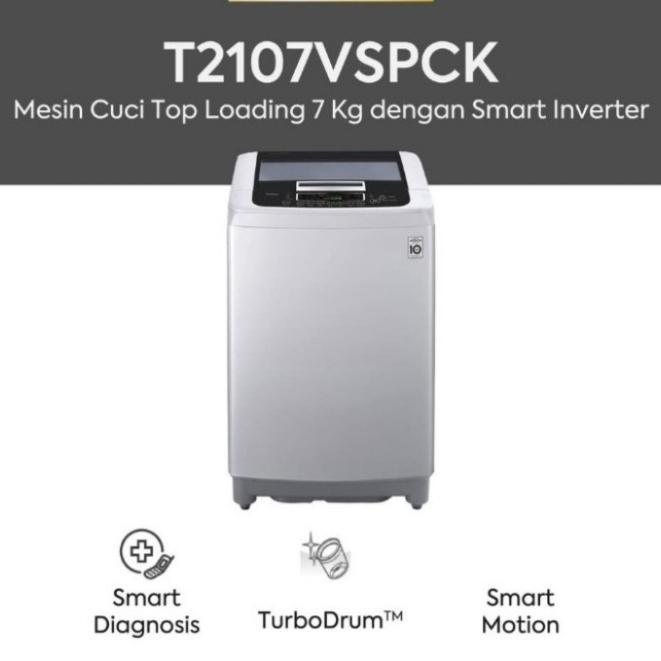 MESIN CUCI LG T2107VSPCK 7KG INVERTER