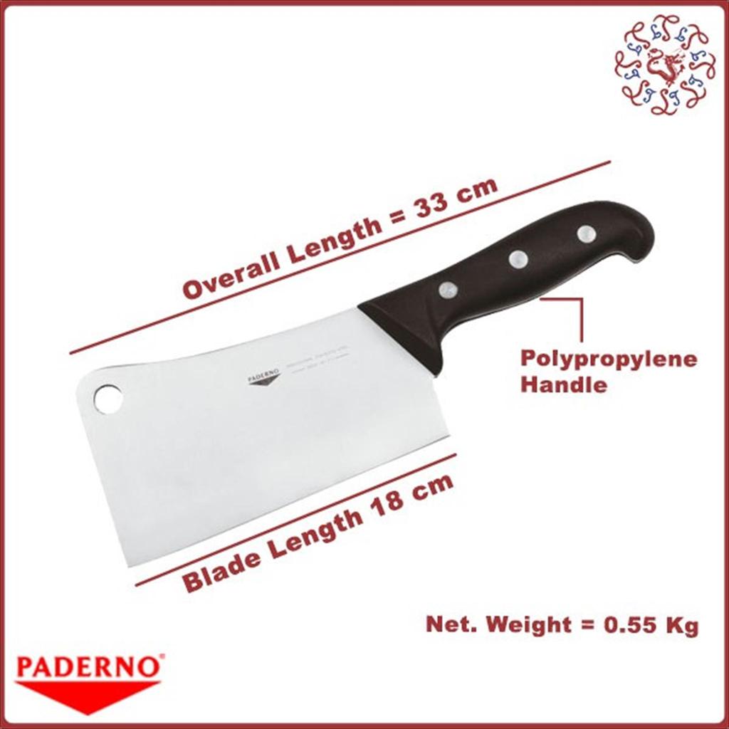 PADERNO Meat Cleaver / Golok Daging / Golok Cincang 18 cm #18220-18