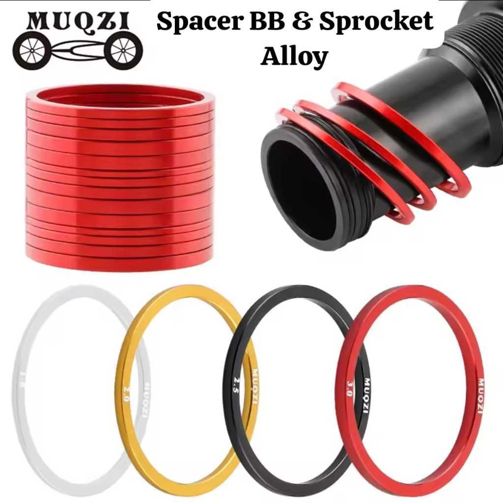 Foto Muqzi Spacer Ring BB Bottom Bracket Sprocket Cassete Freehub Hub HT2 Hollowtech 2 Sepeda Ukuran Tebal 1.5mm 2mm 2.5mm 3mm