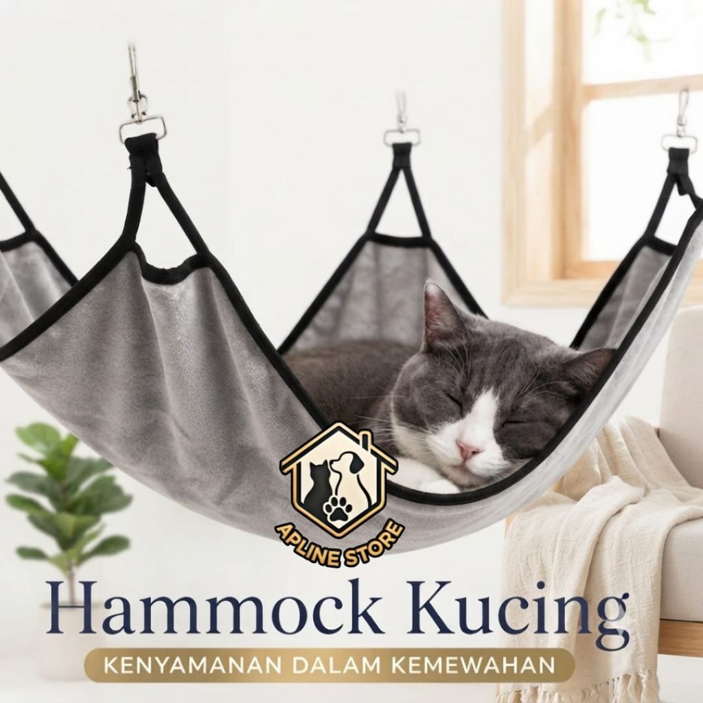 HAMMOCK KUCING KAIN FLEECE TEBAL - APLN