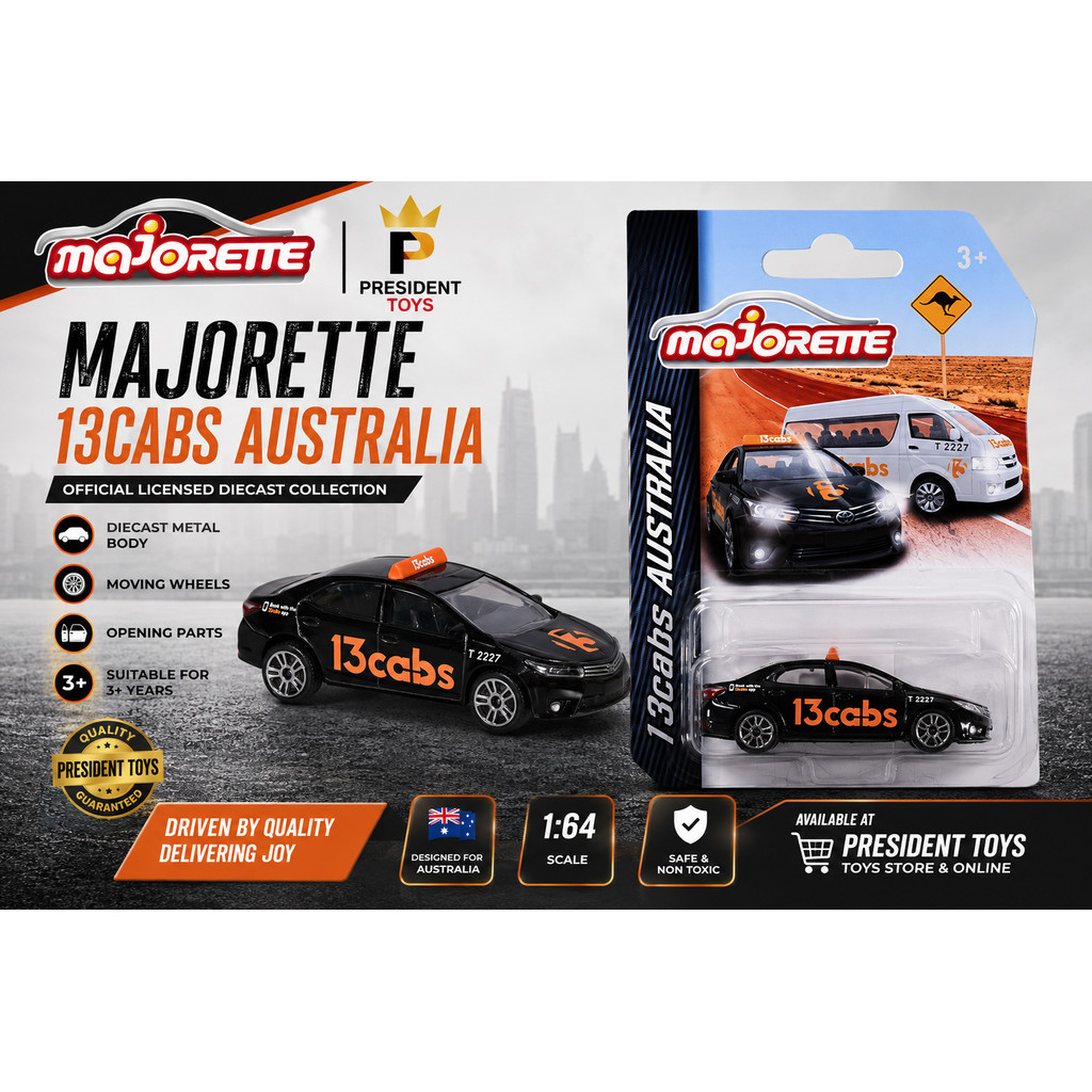 Majorette Toyota Corolla Altis Hitam Cabs Australia