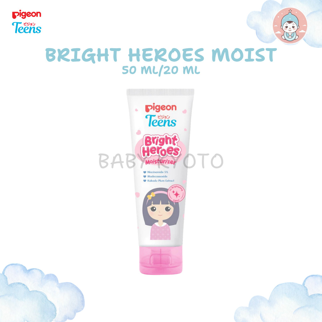 BK Pigeon Teens Bright Heroes Moisturizer 50/20ml Skincare Remaja Niacinamide 5%
