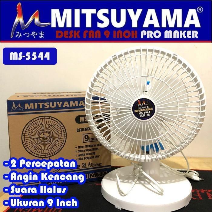 Kipas Angin Meja Portable 9 inch Mitsuyama MS-5544 Desk Fan Kencang - MS-5544 DeskFan