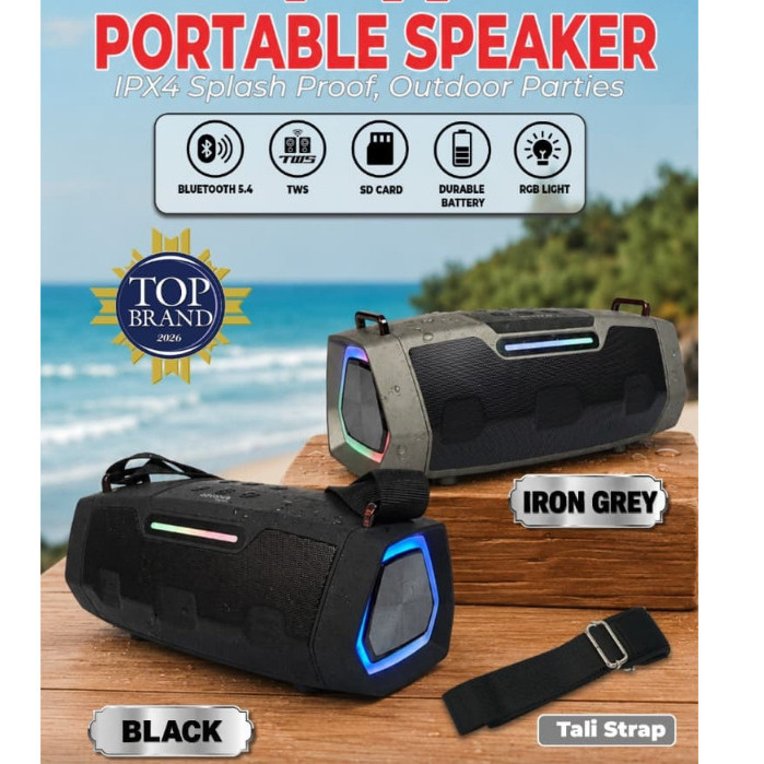 ADVANCE Speaker Portable Bluetooth V17 Suara Besar & Waterproof