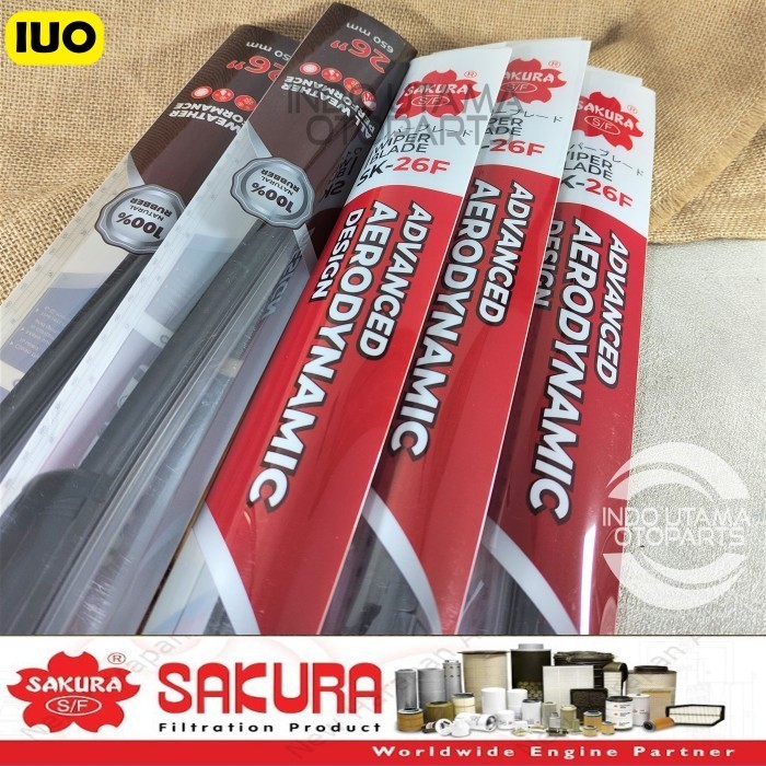 Wiper Frameless ukuran 26 inchi Wiper Kaca Mobil SAKURA SK26F | B7