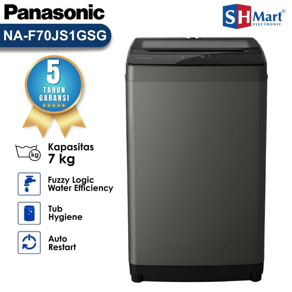 Panasonic NA-F70JS1GSG Mesin Cuci Top Loading