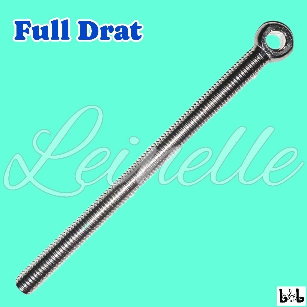 M8-M16 Full Drat Lifting Eyelet Bolt or Eye Bolt SS304 Sekerup Mata Ikan Sekerup Eceran