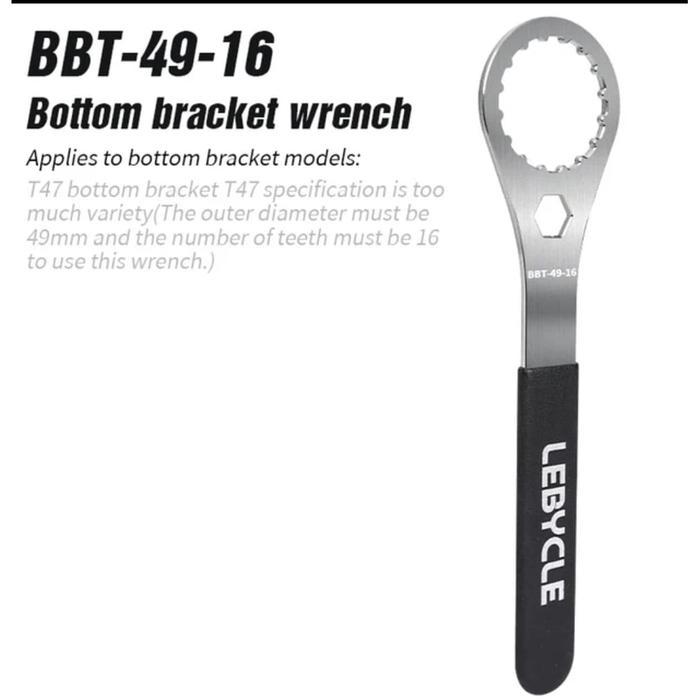 Lebycle Tool Alat Kunci BB BSA30 Bottom Bracket BSA 30 BB386 BB49 49mm 16T Alat Pasang BB HT2 Sepeda