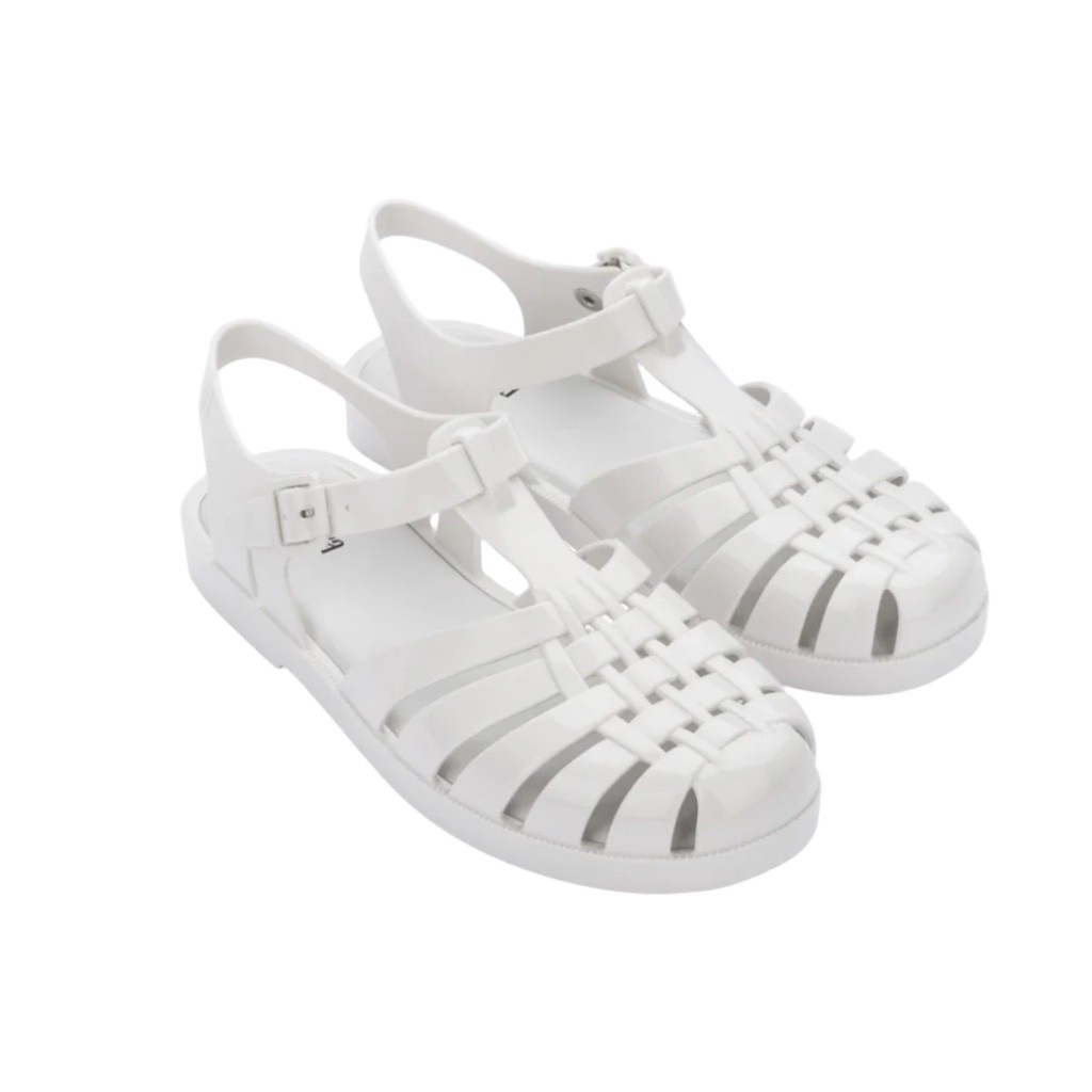 BIG SIZE Sepatu Sandal Wanita Melissa Possession Ad White Glossy