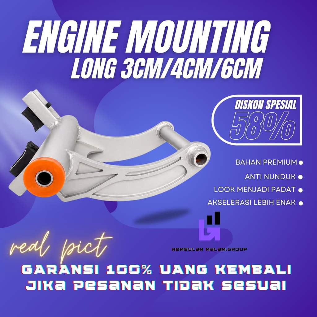 ENGINE MOUNTING MONTING  V2 BEAT SCOOPY FI/ESP KARBU POP  3CM 4CM 5CM