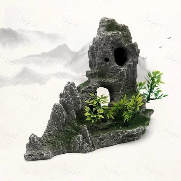 hiasan aquarium tebing meteora, tebing aquascape, tebing aquarium, hiasan aquarium tebing berlobang,