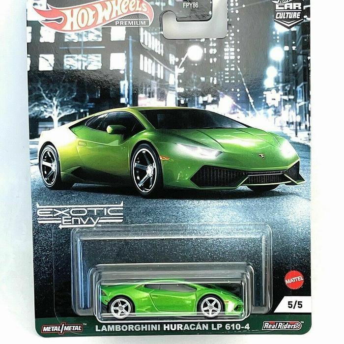 Hot Wheels Premium Lamborghini Huracan LP 610-4 Exotic Envy ban karet