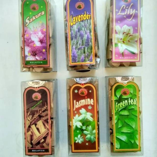 Indah Dupa kerucut Gaharu Jasmine Greentea Cempaka Cendana Sakura