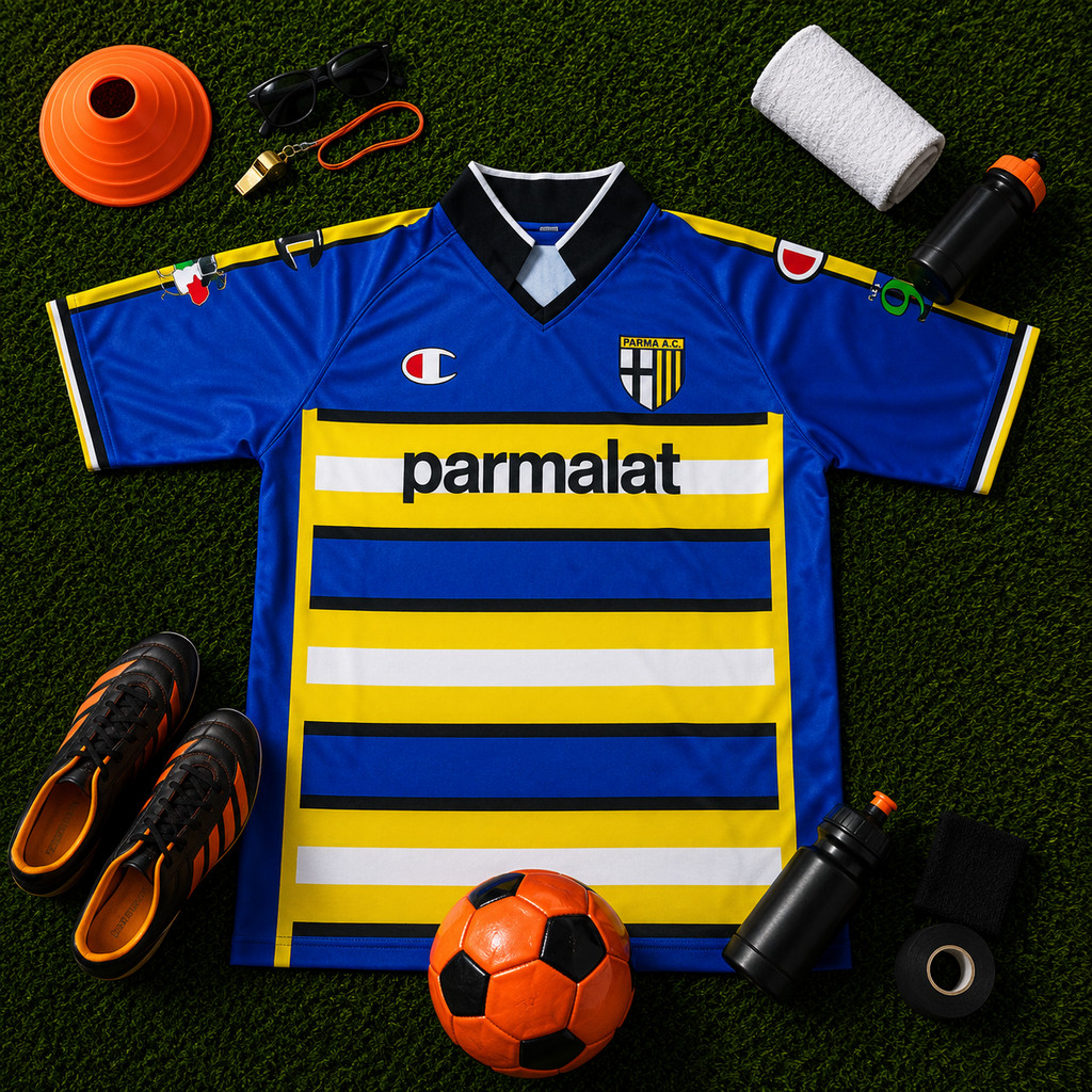 Jersey Parma 2003 Full Printing Gratis Custom Patch dan Nameset