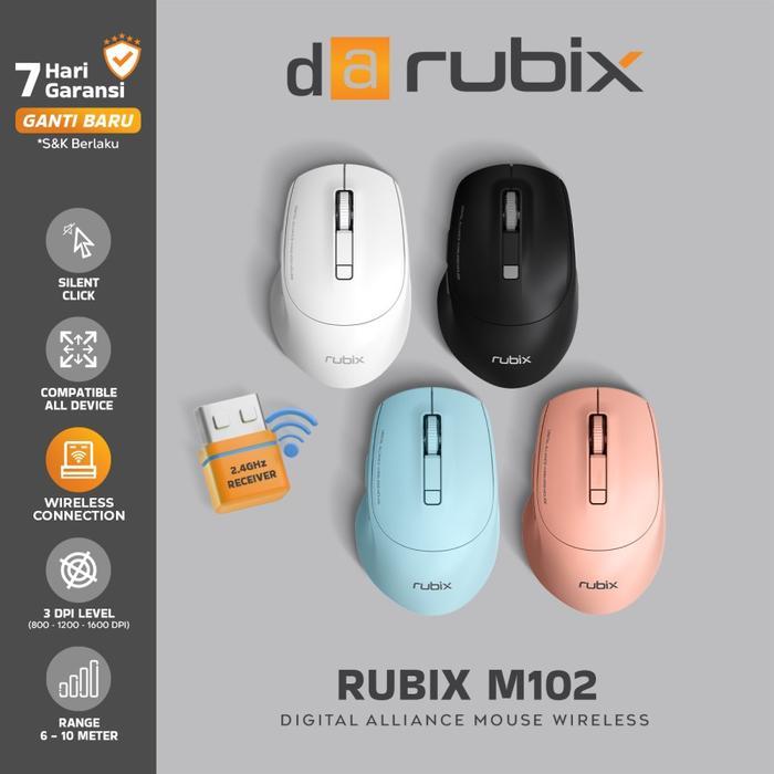 Mouse Digital Alliance DA Rubix M102 - Wireless Mouse Digital Alliance - Hitam