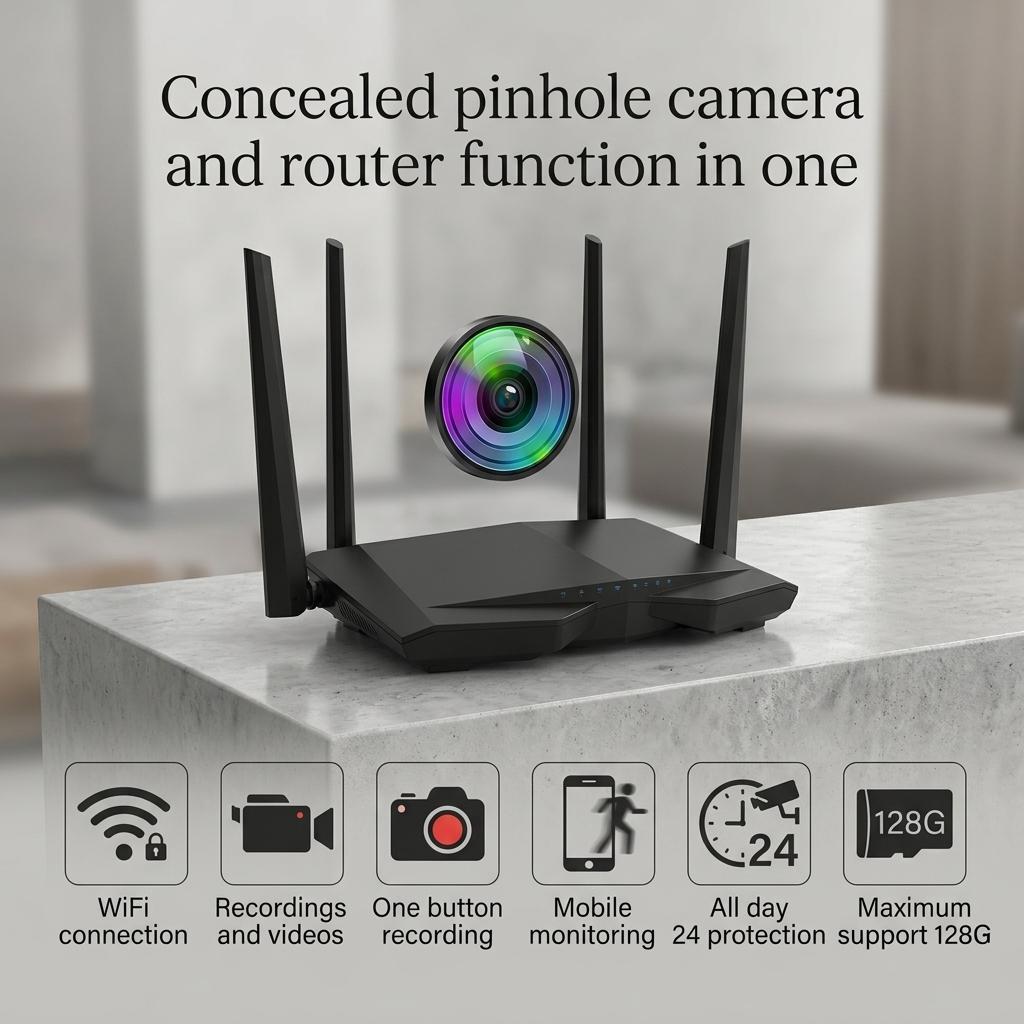 Kamera Rahasia Spy Camera Model Router (Kamera tersembunyi/ hidden camera) - Pantau live di HP Andro