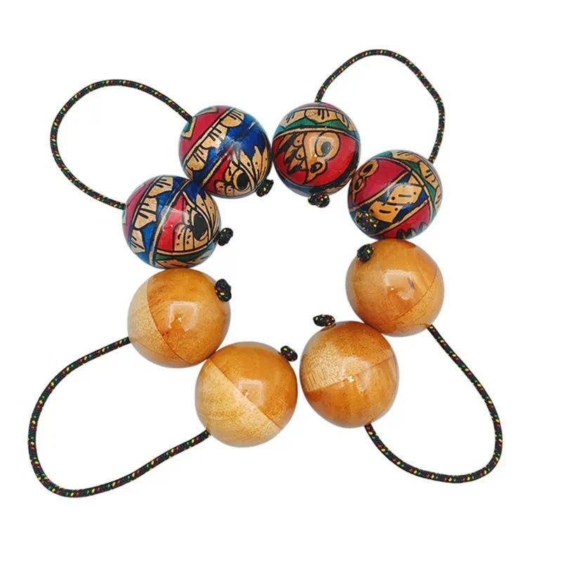 1 Pack Wooden Kashaka Shaker , Asalato trument Rhythmic Ball African Asalato Shaker Rhythmic Balls A
