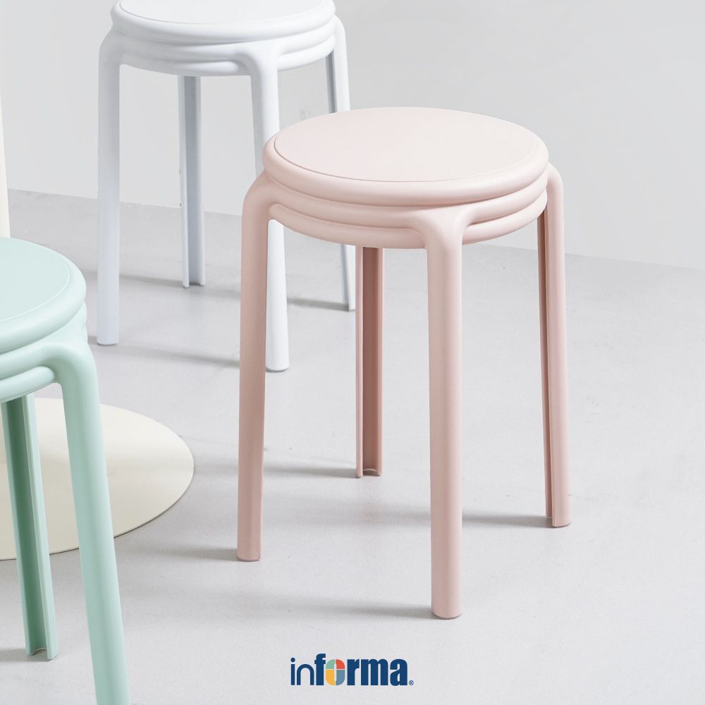 Informa Haldon Bangku - Pink Stool Kursi Kecil Kursi Mini Seating Stool