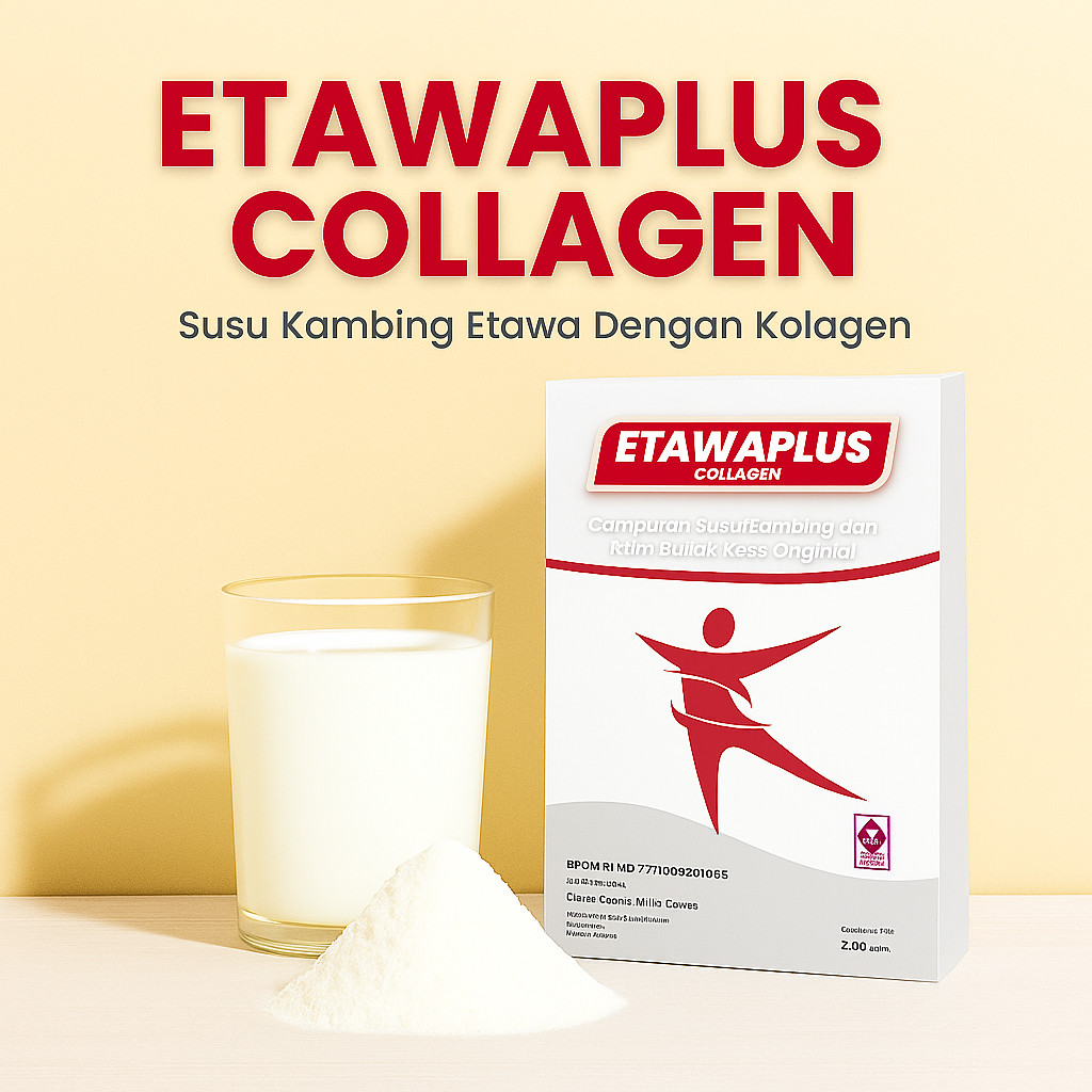 

ETAWAPLUS COLLAGEN Susu Bubuk Kambing Etawa dan Collagen Atasi Masalah Pernafasan dan Nyeri Sendi Halal BPOM