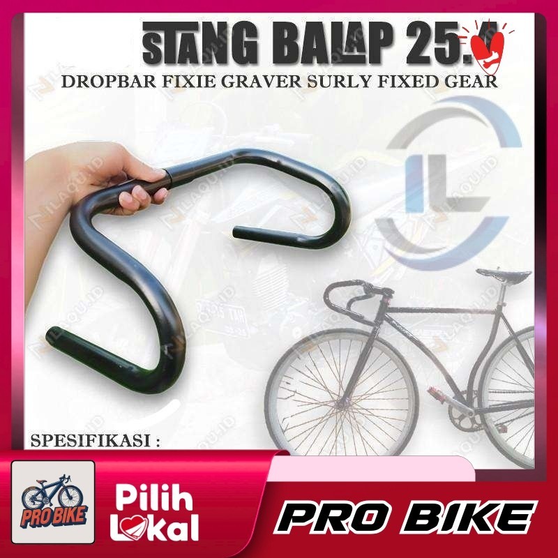 NEW STANG BALAP 25.4 DROPBAR FIXIE GRAVER SURLY FIXED GEAR COD TERMURAH