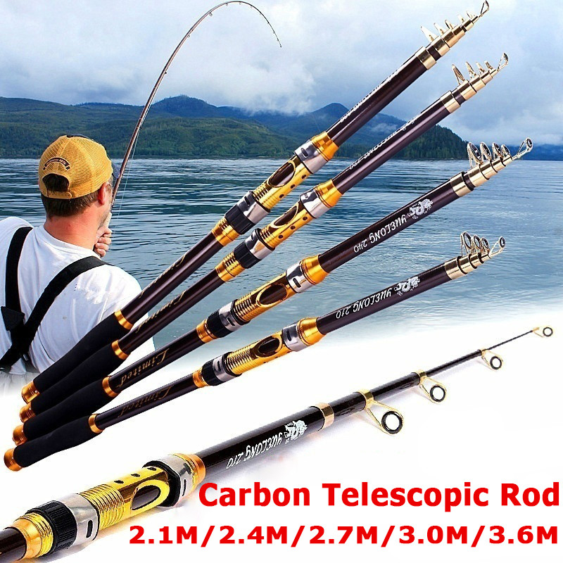 Joran Pancing Carbon Fiber Sea Fishing Rod 2.1M/5 Tongkat Stik Pancing 2.1 Meter Stick Pancingan Ika