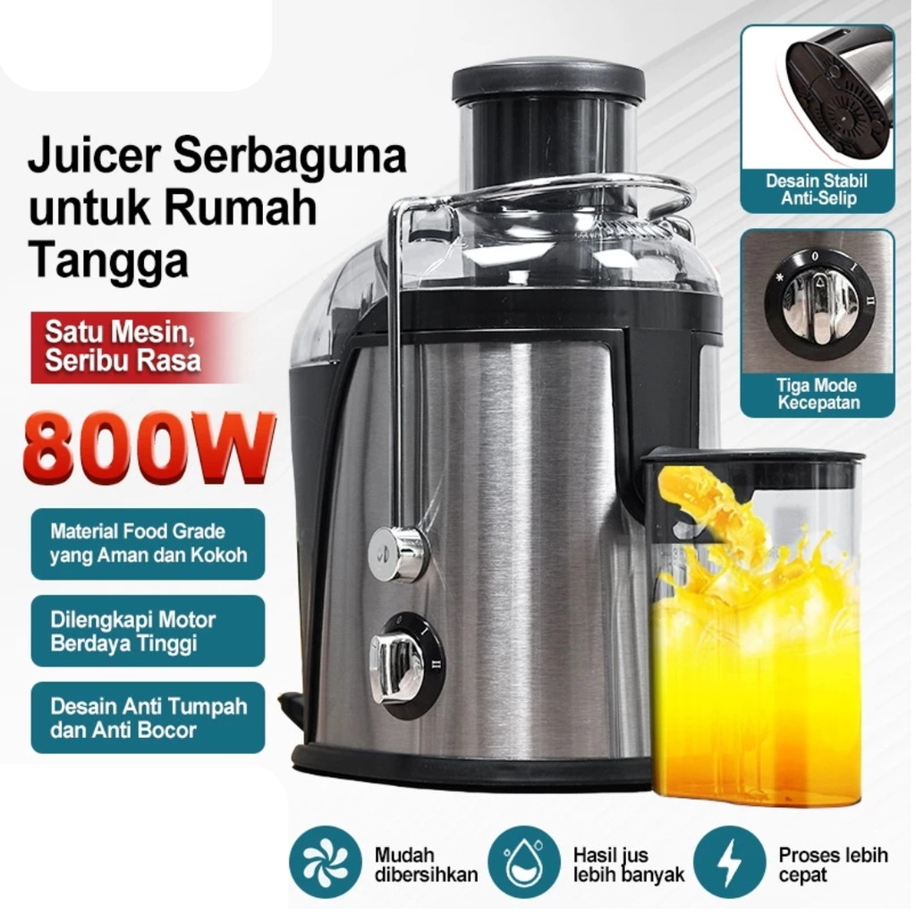 Philips Juicer Multifungsi - Juicer Buah - Juicer Elektrik 800W Portable - Alat Pembuat Jus Buah dan