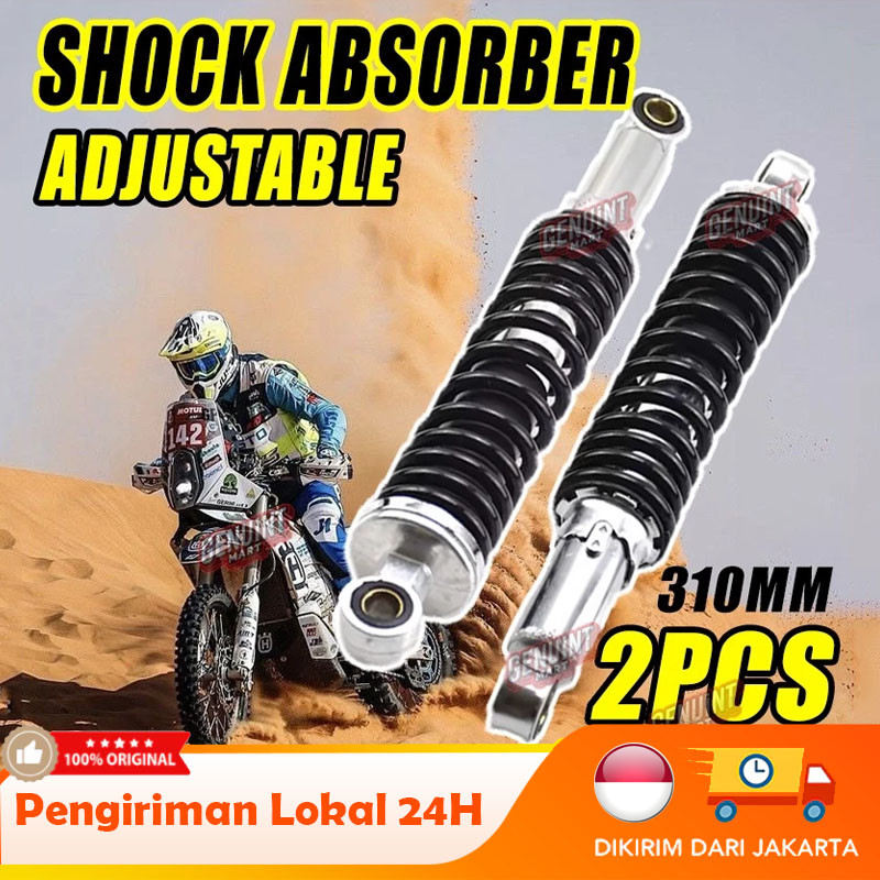 2 Buah Shock Belakang Wave, Shockbreaker Kualitas Tinggi untuk Motor - Cocok untuk Semua Jenis Motor