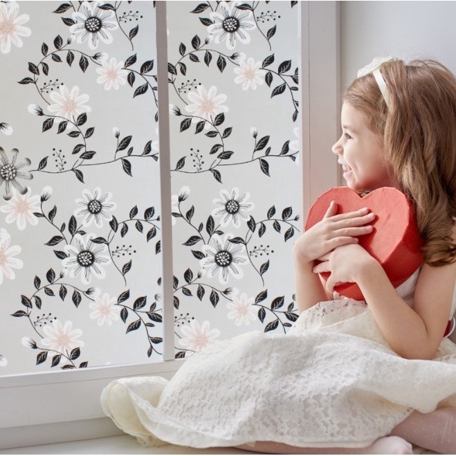 H5050 [5 METER] Stiker Kaca Film Jendela Rumah / Sticker Kaca Motif / Dekorasi Jendela / Sandblast