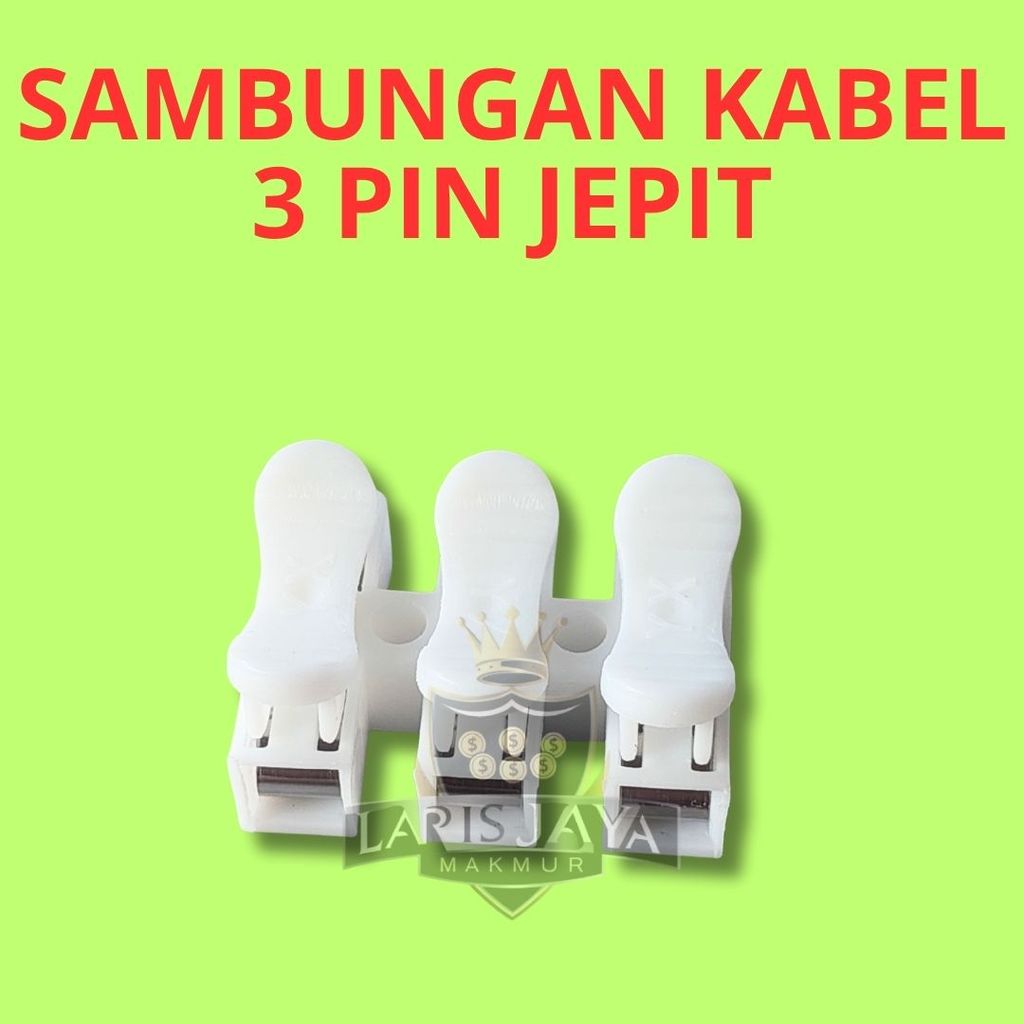 Connector 3 Pin Kabel Jepit – Penyambung Kabel 3 Wire Berkualitas