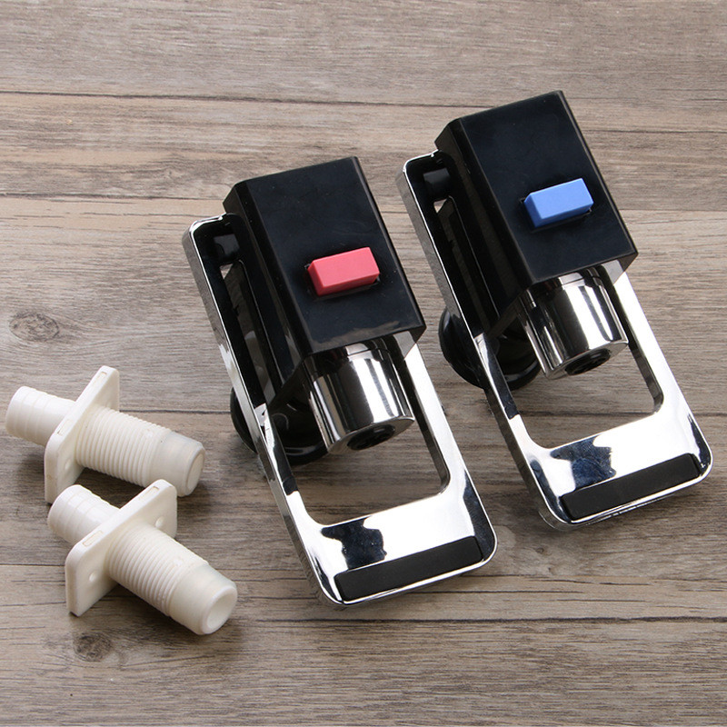 1 PC Kran Dispenser Air Galon - Dorong Pencetan Keran Guci Drat Luar Putih Biru | COD
