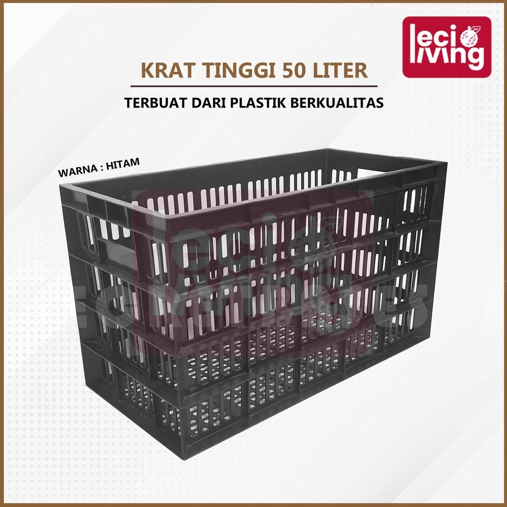 KRAT TINGGI 50 LITER - Krat Rak Piring / Keranjang Pakaian Serbaguna