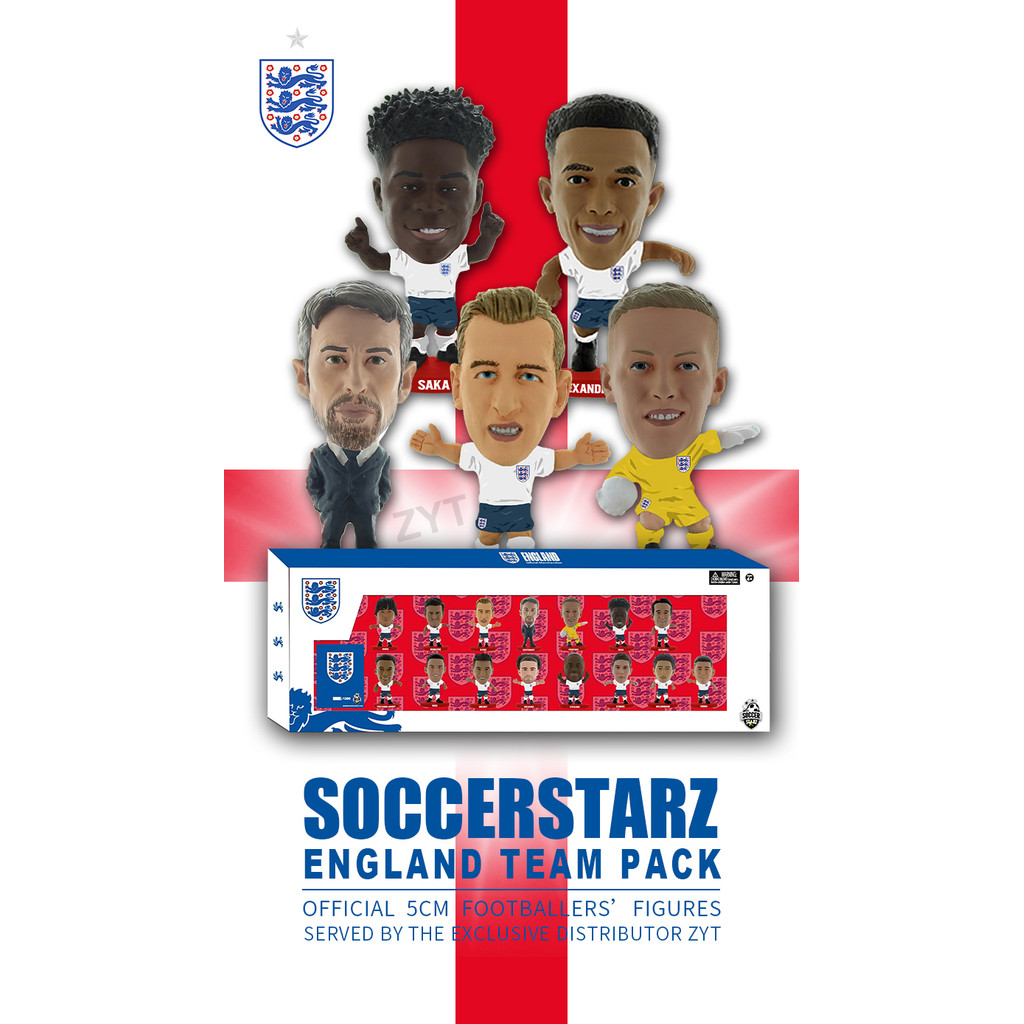 Official England National Team Footballer 5cm Figures 15 Players 2022 Version SoccerStarz Limied Edi