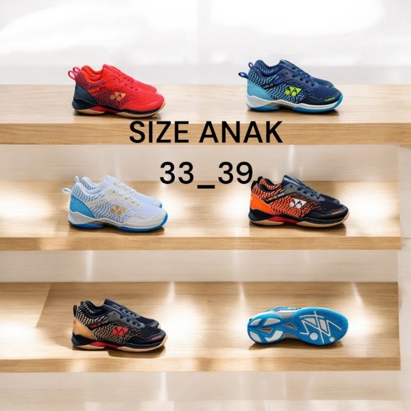 GERALSIR SEPATU Yonex BADMINTON KIDS ANAK SEPATU OLAHRAGA ANAK SEPATU BULUTANGKIS SOL KARET 35_39