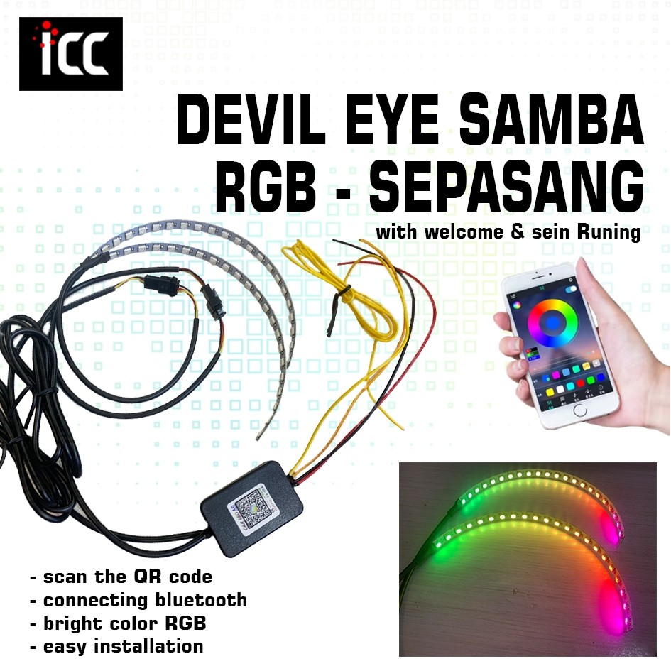 OTOMAX Devil eye RGB 360 Samba RGB Demon Eye Rgb APP Android IOS MERK ICC
