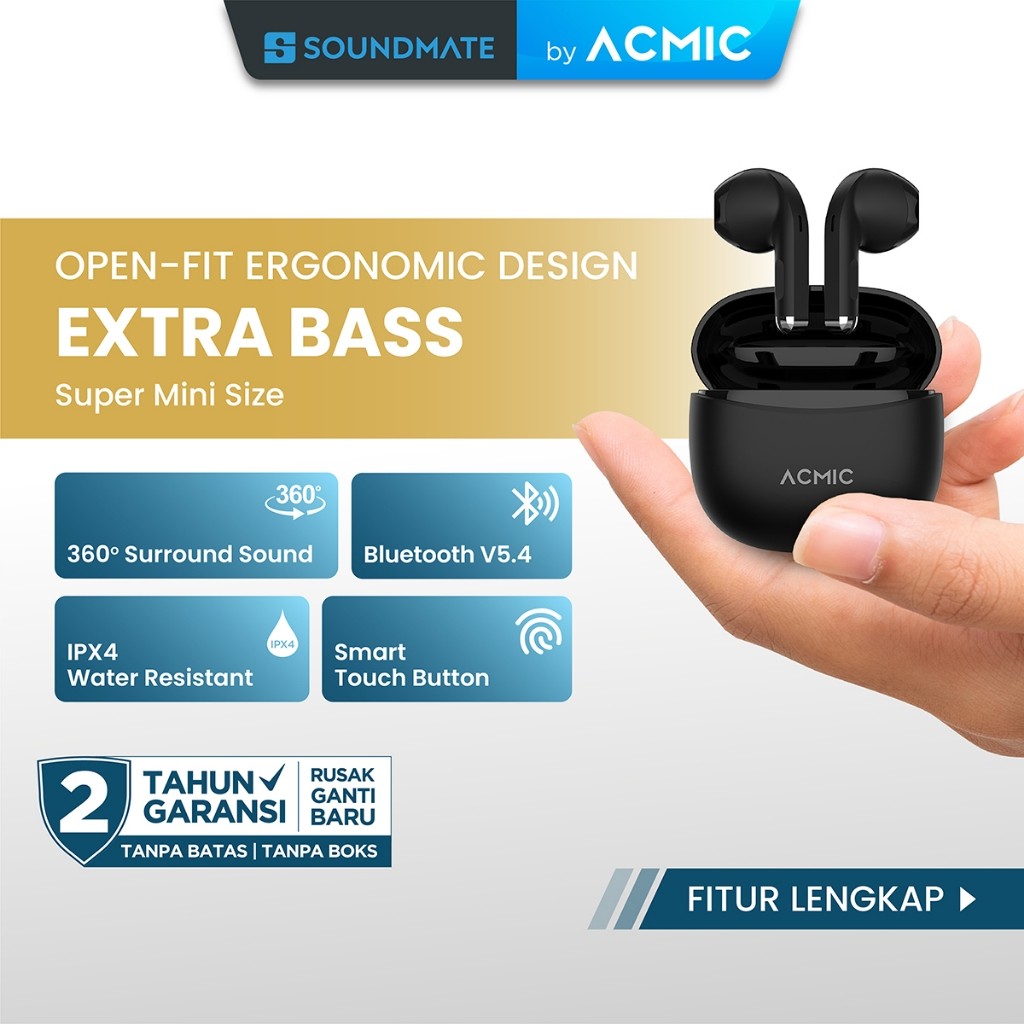 OTOMAX ACMIC Minio True Wireless Bluetooth Earphone Mini Earbuds TWS