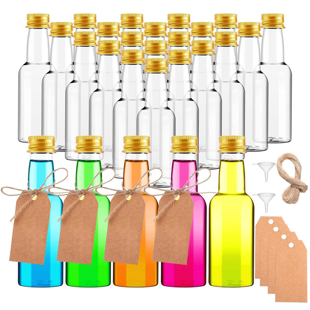 28pcs Mini Liquor Bottles  Small Liquor Bottles for Party Favors.It with any liquid like alcohol, wh