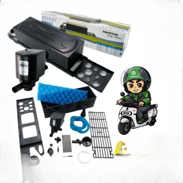 PAKET FILTER ATAS RECENT AA 950 TOP FILTER AQUARIUM JUMBO POMPA AQUARIUM 1 PAKET BIO RING KARANG JAH