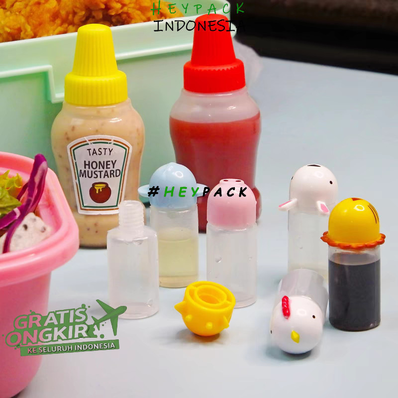 Botol Saos Lucu Botol Saus Bento Mini Tempat Saus Bekal Anak Botol Saos Tomat Wadah Saos