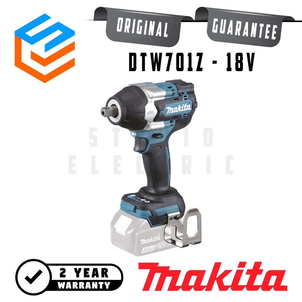 Makita Cordless Baterai Impact Wrench Mesin Pembuka Baut 1/2 Inch 18V + Unit Only - DTW701Z