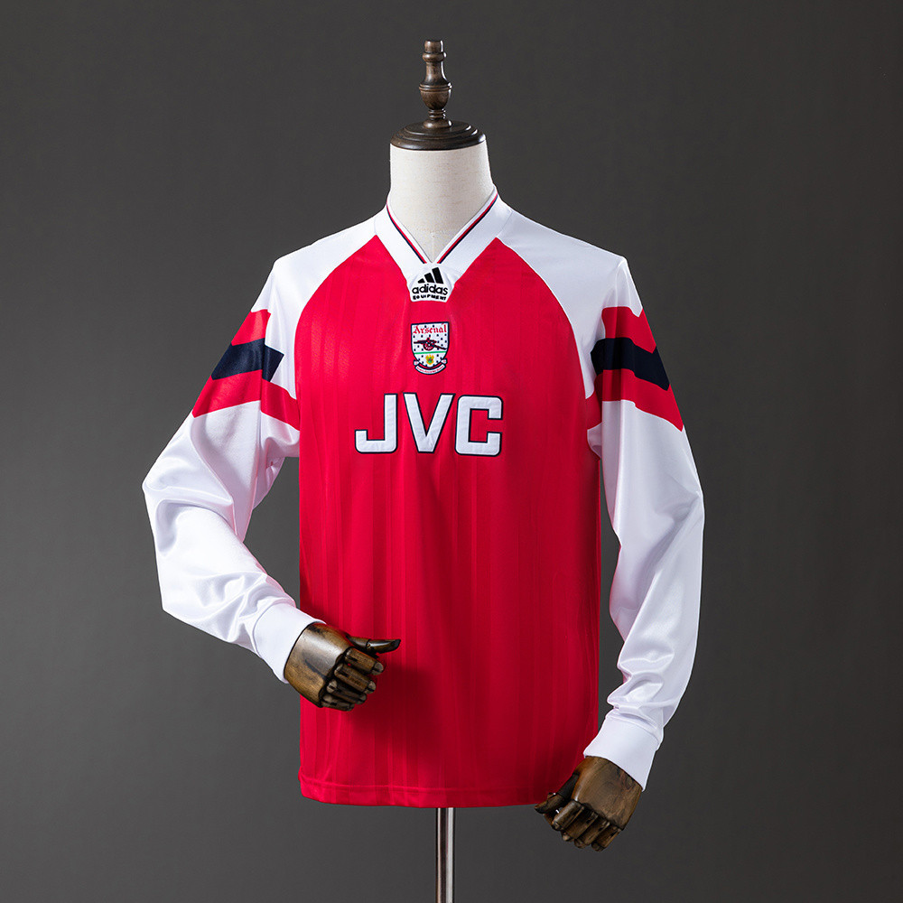 Jersey Arsenal 92/94 Home Long Sleeve Retro T shirt pria