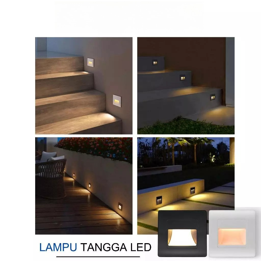 Lampu Tangga LED Lampu LED Tembok Anak Tangga Dinding Step Light inbow tanam Wall Lamp