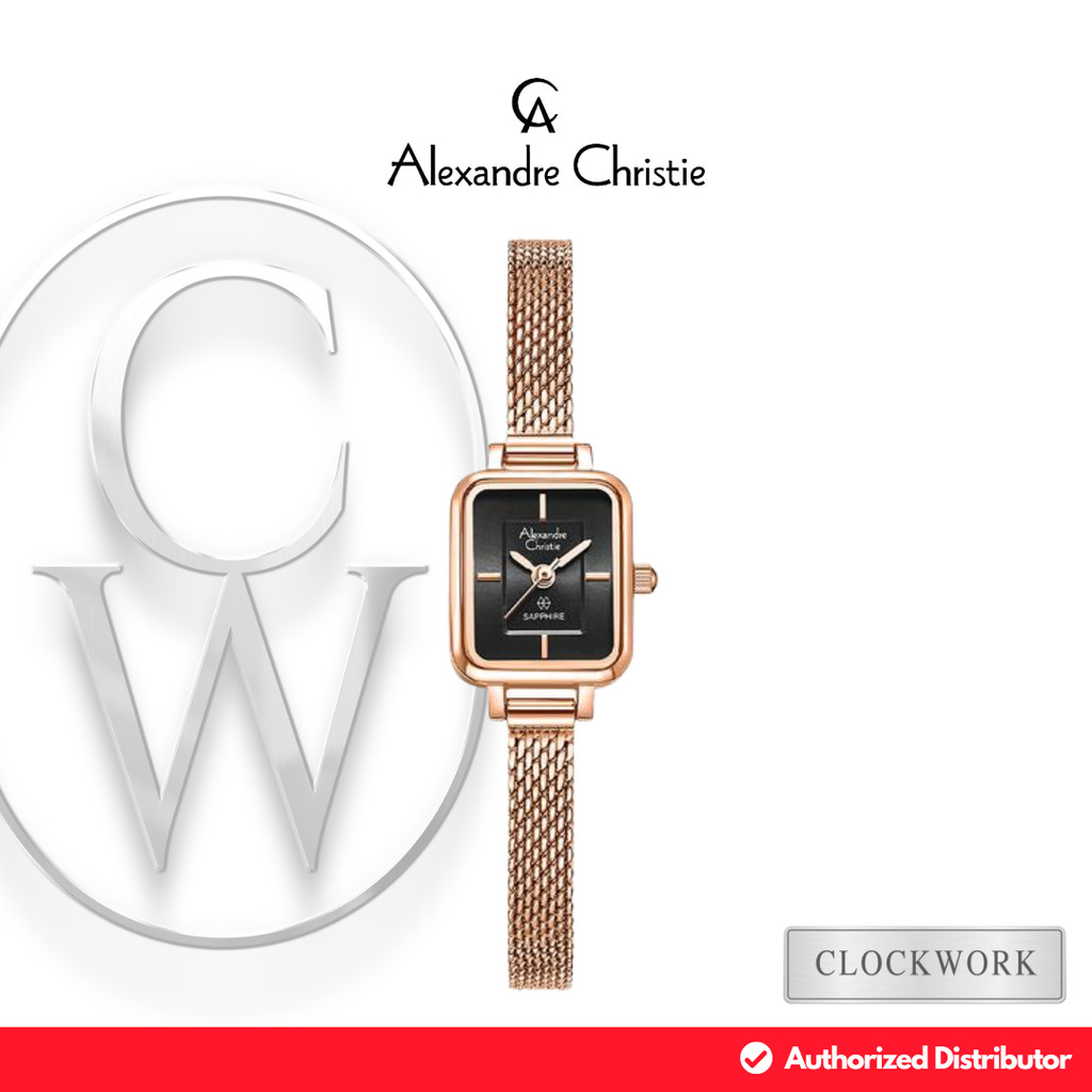 Jam Tangan Wanita Alexandre Christie Passion AC 2B38 LHBRGBA Rantai Pasir / Mesh Strap Minimalis Sim