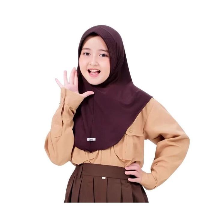 Hijab Anak SD bergo anak spandek jilbab ped sekolah SD ped hijab sport hijab anak sd jilbab  putih  