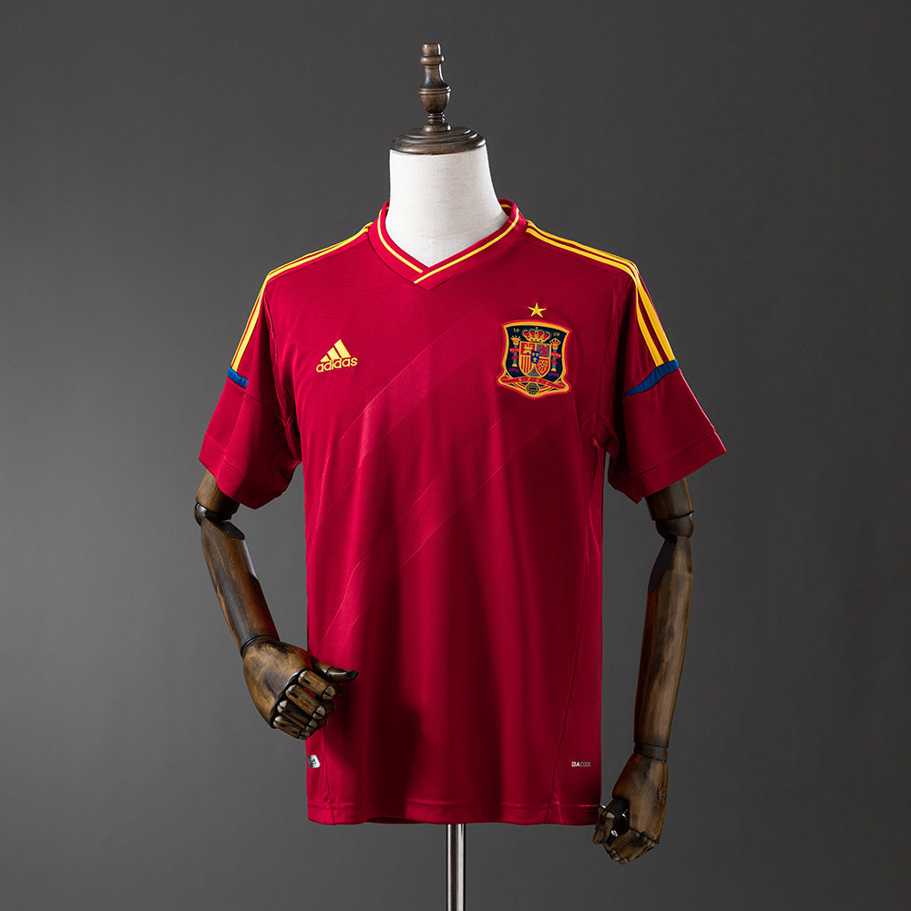 Jersey Retro Spain 2012 Home T shirt pria