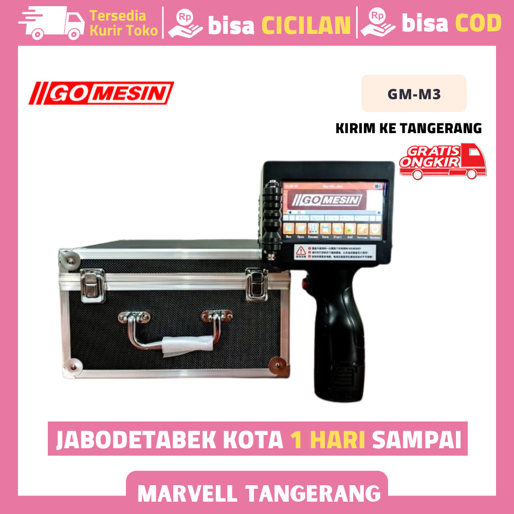 HANDJET PRINTER PORTABEL Gomesin M-3 HANDHELD PRINTER EXPIRED DATE GARANSI