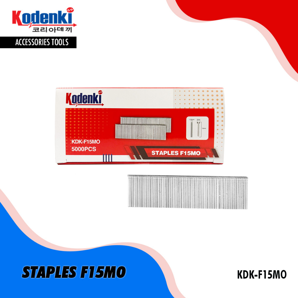 Isi stapler F15MO kodenki staples tembak angin 5000 pcs isi staples Isi stapler F15MO staples tembak