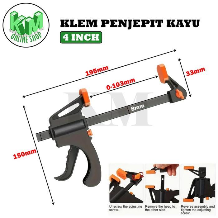 Alat Penjepit Kayu Serbaguna Clamp F Jepit Papan Kayu